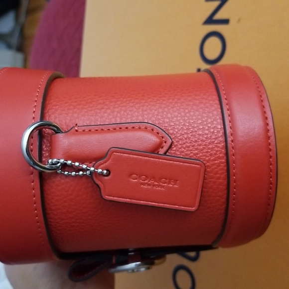 NWT Coach Georgie Train Tricket Box Case Cossbody Bag in Red - Picture 4 of 12